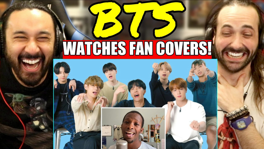 BTS (방탄소년단) Watches Fan Covers On YouTube | Glamour - REACTION!