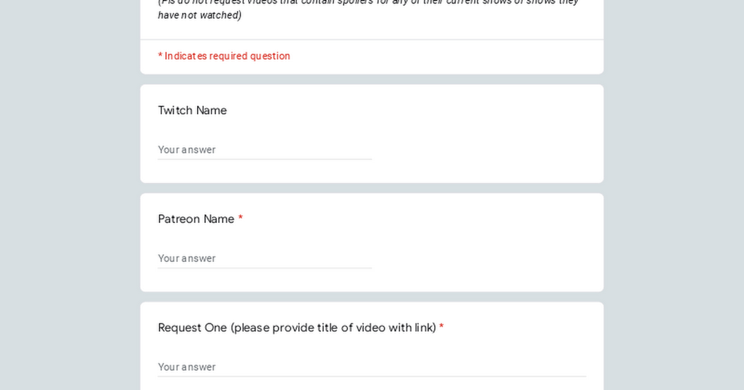 Submit Reaction Requests! 